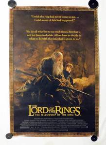 2001 Lord of the Rings - The Fellowship of the Ring Single Sided Original Movie Theater Poster