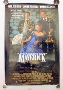 1994 SIGNED Maverick Double Sided Original Movie Theater Poster