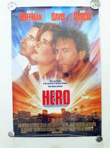 1992 Hero Double Sided Original Movie Theater Poster