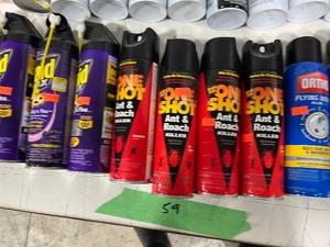 TABLE FULL OF INSECT KILLER
