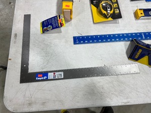 CARPENTRY TOOLS, LEVEL, SQUARE, T-BEVEL, CHALK LINE
