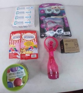 lot 139 image: New Sensodyne Pronamel 4-Pack Toothpaste, Speedo Adult Swim Goggles, Echo Gear Wall Mount, Disposable Gloves, My First Meal Pal, Etc.