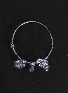 lot 241 image: New Believe Charm Bangle Bracelet
