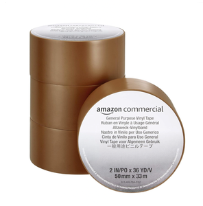 lot 148 image: New Amazon Commercial Vinyl Tape Brown Pack of 6