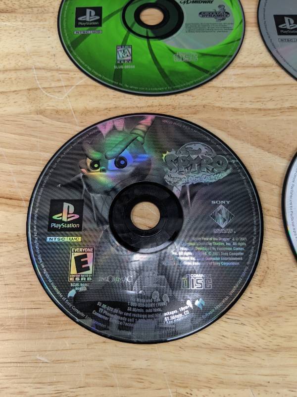 lot 68B image: (9) Playstation Games - Spyro The Dragon, MLB 2002, NFL Game Day 2001, Rugrats, and More Z