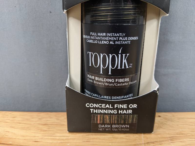 lot 43 image: Brand New Toppik Hair Building Fibers, 12g Fill In Fine or Thinning Hair Instantly Thicker, Fuller Looking Hair 9 Shades for Men & Women - Dark Brown I