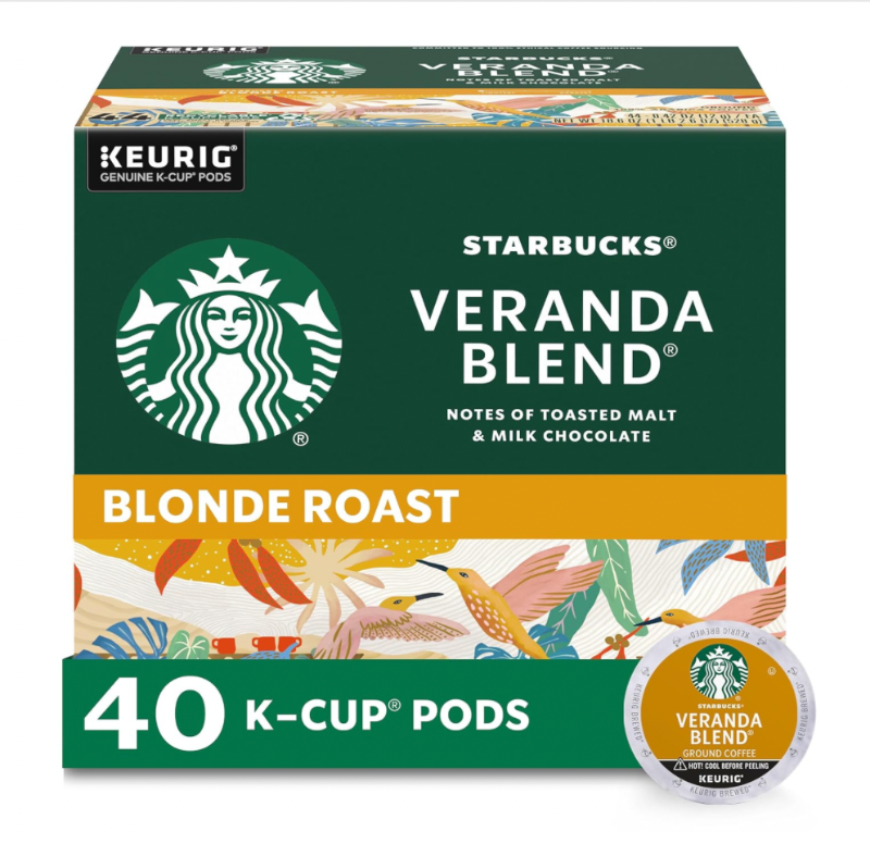 lot 15B image: NEW Box of Veranda Blend Blonde Roast and Box of Caffe Verona Dark Roast Starbucks K-Cup Pods (best by 102023) Q