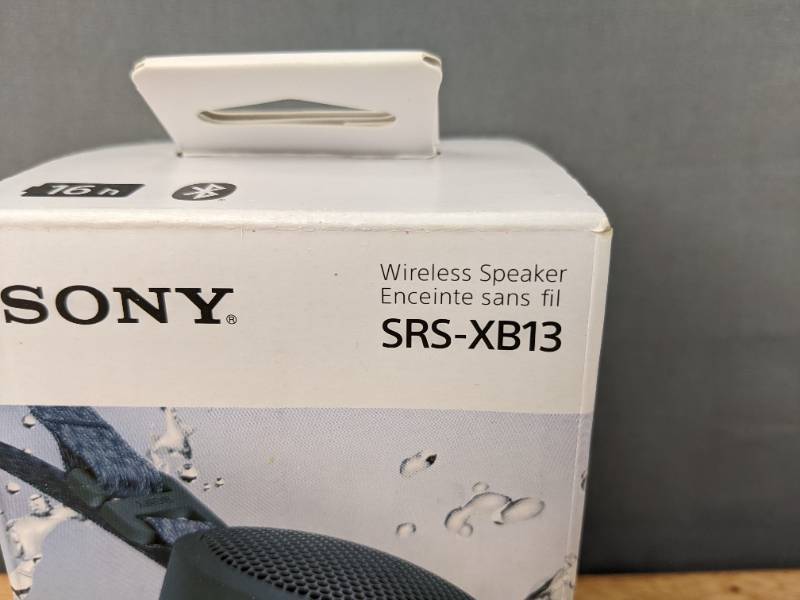 lot 37A image: Brand New Sony SRS-XB13 EXTRA BASS Wireless Waterproof Speaker - Light Blue Y