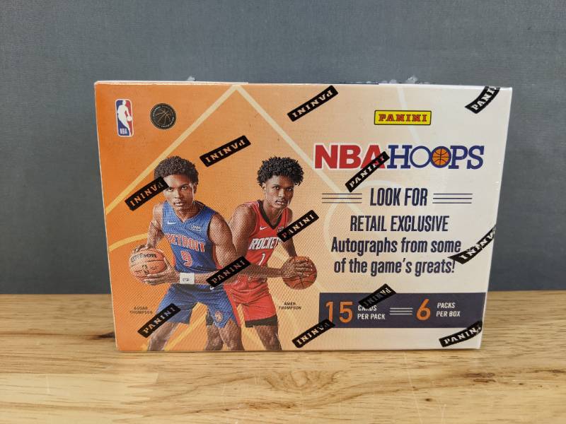 lot 10A image: Brand New 2023-24 Panini NBA Hoops Basketball Trading Card Blaster Box I