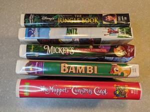 lot 407 image: 5 VHS Movies Disney Bambi Antz The Jungle Book Etc. P