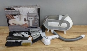 lot 12 image: Katio Kadio Pet Grooming Vacuum for Dog - 60dB Low Noise Dog Grooming Vacuum Kit for Shedding Small, Medium Dog Cat Thick Coat Q