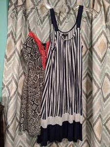 lot 419 image: Dresses By Maurices & Vera Wang Black Gray Blue White Womens Size Medium P