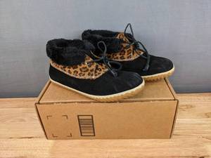 lot 51C image: Sperry Womens Duck Bootie Slipper Leopard Print Size 9 N