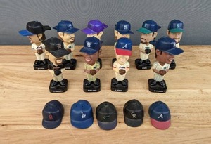 lot 73A image: Collection of 10 MLB Major League Baseball 3 Bobbleheads and 5 Hats Seattle, Williams, Bagwell, Yankees, Etc. E