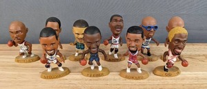 lot 102A image: Collection of 10 NBA National Basketball Association 3 Figurines Barkley, Rodman, Howard, Stoudamire, and More E