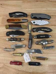 lot 118 image: (20) Assorted Pocket Knives and Multi-Tools E