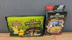 lot 11B image: Brand New Pokmon TCG 2023 Trick or Trade Booster Bundle and Lucario ex Battle Deck (Ready-to-Play 60-Card Deck) I