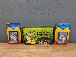 lot 28 image: Brand New Pokemon Trick or Trade BOOster Bundle and (2) Pokemon Assorted Cards 20-Piece Mystery Packs I