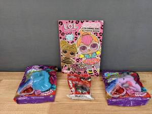 lot 122 image: New LOL Surprise Jumbo Coloring Book, (2) Orb Odditeez Puppetteerzz, and Angry Birds Explore Bomb F