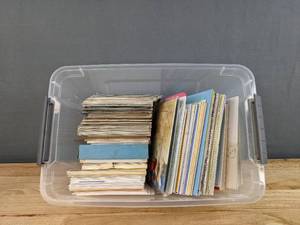 lot 141 image: Assorted Greeting Cards, Post Cards, and Wooden Post Cards E