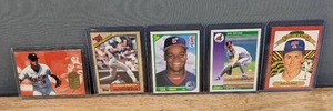 lot 96A image: Nolan Ryan Jim Thome Ruben Sierra Frank Thomas Cal Ripken Jr. Baseball Card Collection MLB Texas Rangers Cleveland Indians Chicago White Sox Baltimore Orioles Donruss Score Topps E