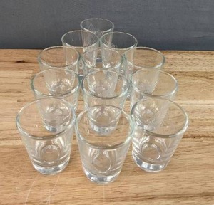 lot 123 image: Vintage Camel Cigarettes Shot Glass Collection (12 Glasses) E