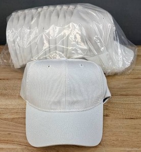 lot 78A image: 12 Brand New Advantage Series Ltd. White Cotton Snap Back Hats OSFM A
