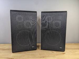 lot 88A image: Vintage Pioneer Floor Speakers Set Walnut Grain Vinyl Cabinet E