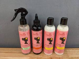 lot 33C image: Brand New Camille Rose Hair Products Mint Conditioner Braid & Scalp Spray, Coca Nibs & Honey Strength Serum, and (2) Curl Love Retail Value $55.90 I