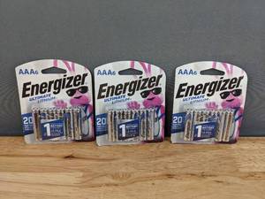 lot 168 image: (3) Brand New Packages of Energizer AAA Ultimate Lithium Batteries (6-Packs) Y