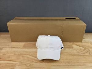 lot 60B image: 60 Brand New Advantage Series Ltd. White Cotton Snap Back Hats OSFM A
