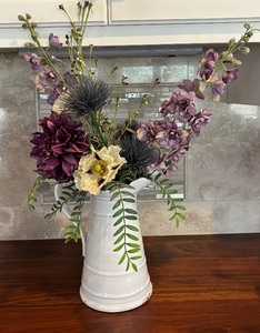 lot 51 image: Fabulous Faux Florals and Vase