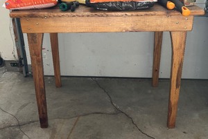 lot 107 image: Grand Grouping of Gardening Supplies and Wooden Table