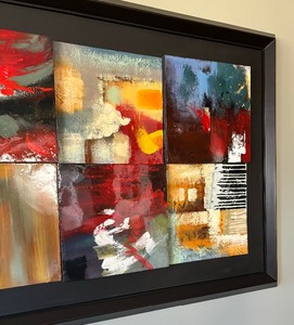 lot 8 image: Abstract 3D Color Block Art