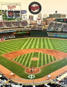 lot 123 image: Minnesota Twins Baseball 2010 Inaugural Season Canvas Print