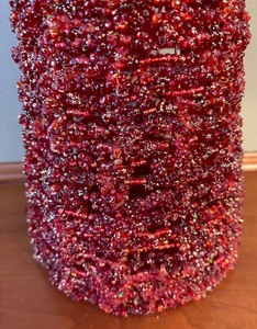 lot 140 image: Trio of Radiant Red Beaded Trees