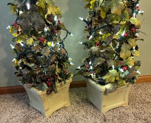 lot 141 image: Pair of Pretty Festive Trees