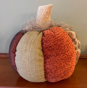 lot 149 image: Three Decorative Fabric Pumpkins