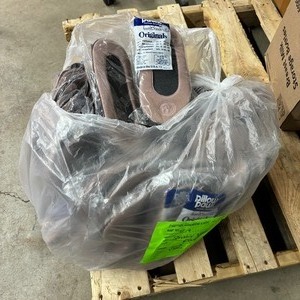 lot 27 image: Large Lot of NEW Pillow Paws Footwear Solutions Originals 11 Slippers Pairs&nbspSkid-Resistant Footwear&nbspFoot Covers - Size XL Sand
