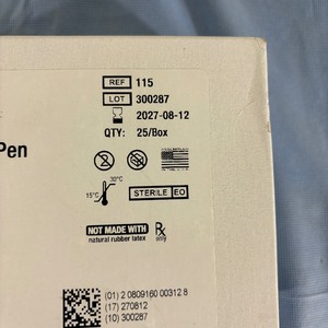 lot 31 image: 1 Box NEW Medical Action Industries 115 25-Pack&nbspSterile Surgeons Marking Pens - Expiration 827