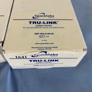 lot 32 image: Lot of 3 Boxes (10-Pack Per Box) NEW Spacelabs Medical 006-0196-00 Tru-Link Chart Paper