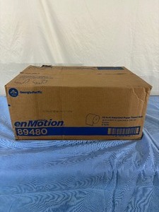 lot 43 image: 1 Case (6case) NEW GP PRO Georgia-Pacific 89480 10 enMotion Recycled Paper Towel Roll - Brown (dented box)
