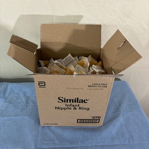 lot 50 image: 1 Case (250case) NEW Abbott 00079 Similac Disposable Latex-Free Infant Nipple & Ring (open box) Expiration 626