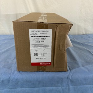 lot 57 image: MSRP $300  1 Case (10 boxes, 20 each) NEW Honeywell DC365 Surgical NIOSH N95 Professional Respirator Surgical Mask - High fluid-resistant respirator designed for comfort across the spectrum of care. USA made No Expiration