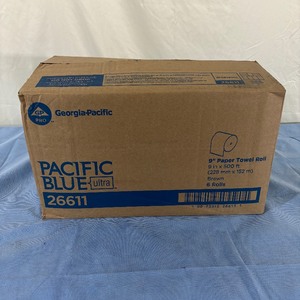 lot 64 image: 1 Case (6 rolls) NEW Georgia Pacific Pacific Blue 26611 Ultra 9 Paper Towel Rolls 
