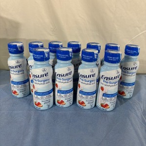 lot 67 image: Lot of 7 bottles NEW&nbspEnsure Strawberry Pre-Surgery Clear Carbohydrate Drink - Expiration 225