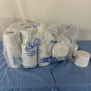 lot 69 image: 1 Case (36 rolls)&nbspScott Essential Coreless Standard Roll Toilet Paper (open bag, appears to be missing some)