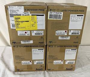 lot 4 image: MSRP $2000  4 Cases (200 pairs per case) NEW&nbspEncore Acclaim Powder-Free Soft & Thick High Dexterity Surgical Gloves DERMASHIELD Technology for dry & damp donning&nbspChemo Tested Size 6 12 Ivory -&nbspExpired See Youtube
