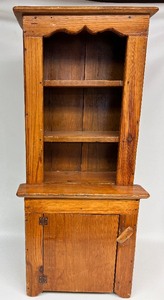 Vintage Wooden Childs Primitive Cupboard Pantry