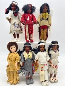 Vintage Carlson Dolls - American Indian - QTY 7